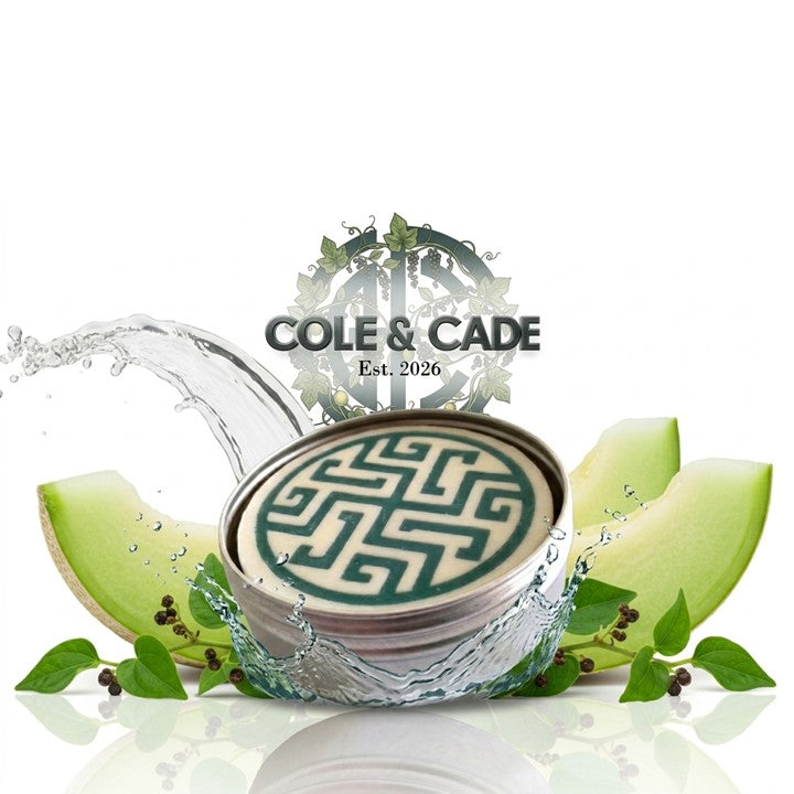 Melon and Warm Pepper - Maze Patterned Shaving Soap - COMING SOON